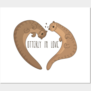 Otterly in love otters Posters and Art